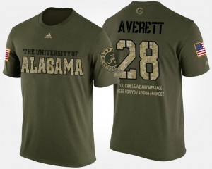 Men Anthony Averett Camo Alabama Crimson Tide #28 Short Sleeve With Message Military T-Shirt 480553-853