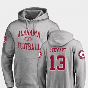 Men's ArDarius Stewart Ash Alabama Crimson Tide #13 College Football Neutral Zone Hoodie 514809-909