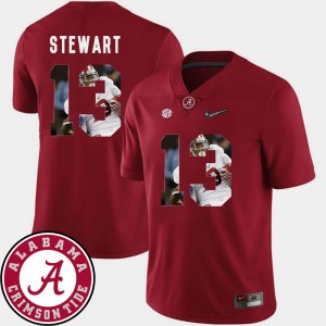 Mens ArDarius Stewart Crimson Alabama Crimson Tide #13 Football Pictorial Fashion Jersey 252571-549