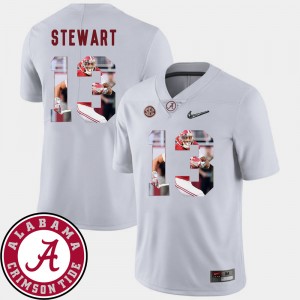 Men's ArDarius Stewart White Alabama Crimson Tide #13 Football Pictorial Fashion Jerseys 332071-149