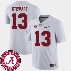 Men ArDarius Stewart White Alabama Crimson Tide #13 2018 SEC Patch College Football Jerseys 792958-231