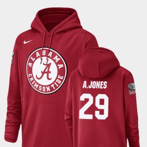 Mens Austin Jones Crimson Alabama Crimson Tide #29 Football Performance Champ Drive Hoodie 691376-921
