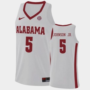 Men's Avery Johnson Jr. White Alabama Crimson Tide #5 College Basketball Hardwood Classics Jersey 578380-308