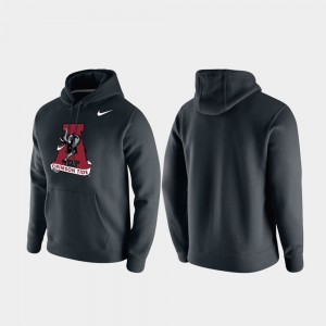 Men Black Alabama Crimson Tide Club Fleece Vintage Logo Hoodie 956419-436