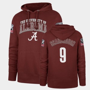 Men's Bo Scarbrough Cardinal Alabama Crimson Tide #9 Headline Double Decker Hoodie 937932-681