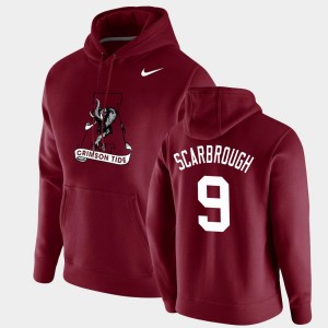 Men's Bo Scarbrough Crimson Alabama Crimson Tide #9 Pullover Vintage School Logo Hoodie 490559-424