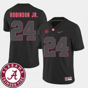 Men Brian Robinson Jr. Black Alabama Crimson Tide #24 2018 SEC Patch College Football Jerseys 879438-513