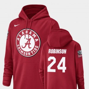 Men's Brian Robinson Jr. Crimson Alabama Crimson Tide #24 Football Performance Champ Drive Hoodie 676736-161