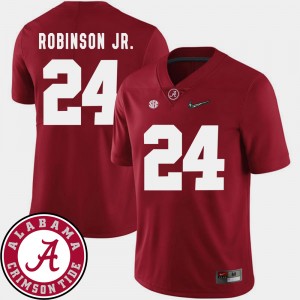 Men Brian Robinson Jr. Crimson Alabama Crimson Tide #24 2018 SEC Patch College Football Jersey 816145-780