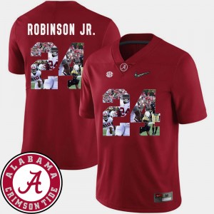 Men Brian Robinson Jr. Crimson Alabama Crimson Tide #24 Football Pictorial Fashion Jersey 829358-963