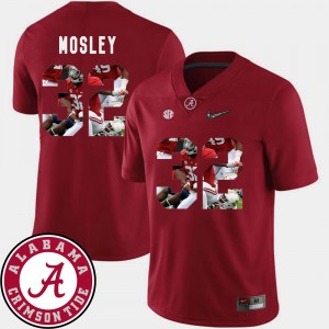 Mens C.J. Mosley Crimson Alabama Crimson Tide #32 Football Pictorial Fashion Jersey 122820-665