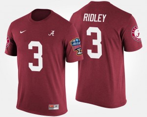 Men's Calvin Ridley Crimson Alabama Crimson Tide #3 Sugar Bowl Bowl Game T-Shirt 126033-141