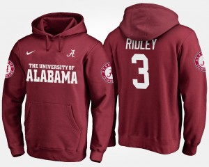 Men Calvin Ridley Crimson Alabama Crimson Tide #3 Alumni Name and Number Hoodie 158414-251