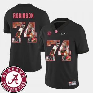 Men's Cam Robinson Black Alabama Crimson Tide #74 Football Pictorial Fashion Jerseys 969002-503