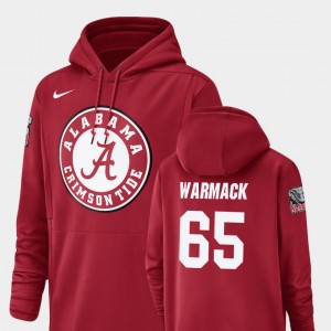 Mens Chance Warmack Crimson Alabama Crimson Tide #65 Football Performance Champ Drive Hoodie 349785-148