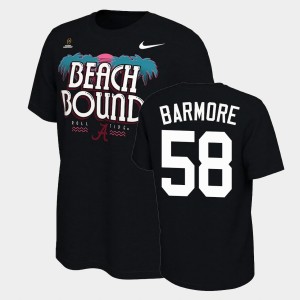 Men's Christian Barmore Black Alabama Crimson Tide #58 Bound College Football Playoff 2021 National Championship T-Shirt 204526-121