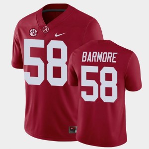 Men's Christian Barmore Crimson Alabama Crimson Tide #58 College Football Game Jersey 145298-555