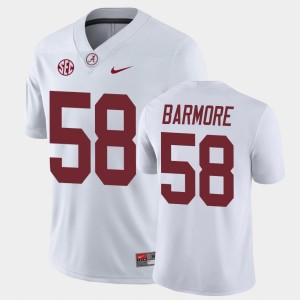 Men Christian Barmore White Alabama Crimson Tide #58 College Football Game Jerseys 697261-440