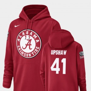 Men Courtney Upshaw Crimson Alabama Crimson Tide #41 Football Performance Champ Drive Hoodie 959588-306