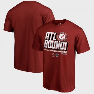 Mens Crimson Alabama Crimson Tide College Football Playoff 2018 Sugar Bowl Champions Flea Flicker Bowl Game T-Shirt 719787-769