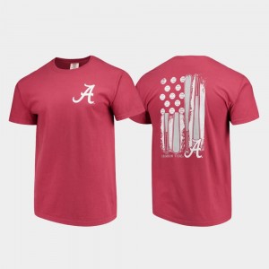 Men Crimson Alabama Crimson Tide Comfort Colors Baseball Flag T-Shirt 836157-670