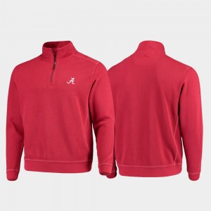 Men Crimson Alabama Crimson Tide Half-Zip Pullover Tommy Bahama College Sport Nassau Jacket 368365-375
