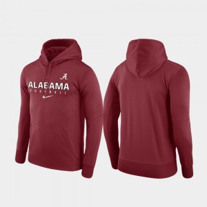 Mens Crimson Alabama Crimson Tide Performance Football Practice Hoodie 231968-902