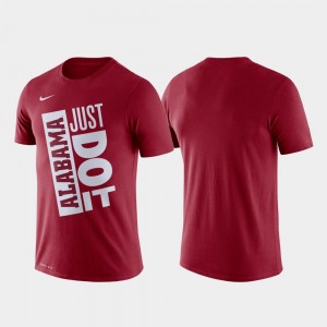 Men Crimson Alabama Crimson Tide Basketball Performance Just Do It T-Shirt 258578-749