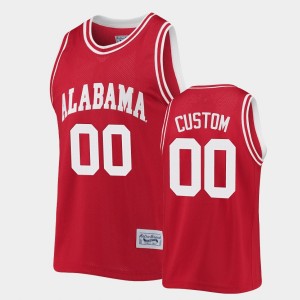 Mens Custom Crimson Alabama Crimson Tide #00 Classic Commemorative Basketball Jersey 239141-331