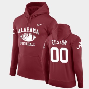 Mens Custom Crimson Alabama Crimson Tide #00 Legend Pullover Retro Football Hoodie 336232-406