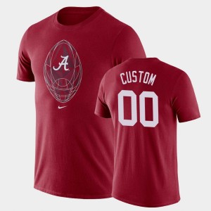 Men Custom Crimson Alabama Crimson Tide #00 Legend Football Icon T-Shirt 934114-112