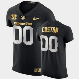 Men's Custom Black Alabama Crimson Tide #00 2020-21 Authentic Golden Edition Jersey 334491-232