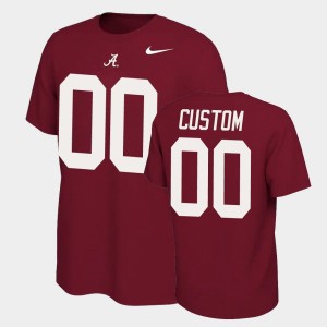 Men Custom Crimson Alabama Crimson Tide #00 Name & Number Retro Name and Number T-Shirt 556993-827