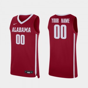 Men Custom Crimson Alabama Crimson Tide #00 College Basketball Replica Jerseys 941988-683