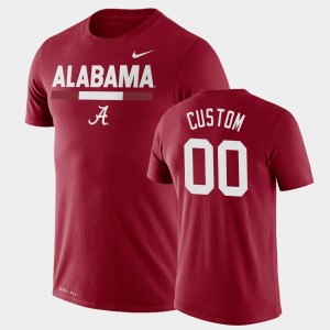 Men Custom Crimson Alabama Crimson Tide #00 Legend Performance Team DNA T-Shirt 571556-568