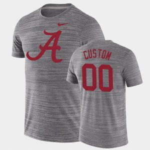 Men's Custom Charcoal Alabama Crimson Tide #00 Velocity Performance GFX Velocity T-Shirt 638128-620