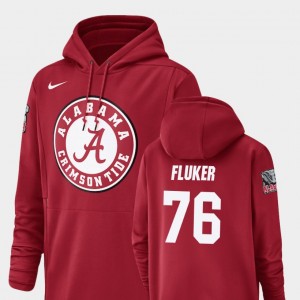 Men D.J. Fluker Crimson Alabama Crimson Tide #76 Football Performance Champ Drive Hoodie 391534-416
