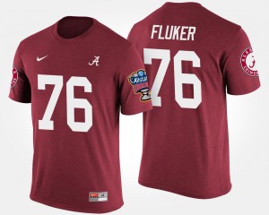 Men D.J. Fluker Crimson Alabama Crimson Tide #76 Sugar Bowl Bowl Game T-Shirt 621093-218