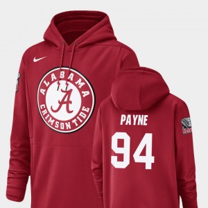 Mens Da'Ron Payne Crimson Alabama Crimson Tide #94 Football Performance Champ Drive Hoodie 384948-847