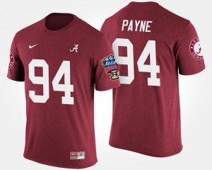 Men Da'Ron Payne Crimson Alabama Crimson Tide #94 Sugar Bowl Bowl Game T-Shirt 592110-315