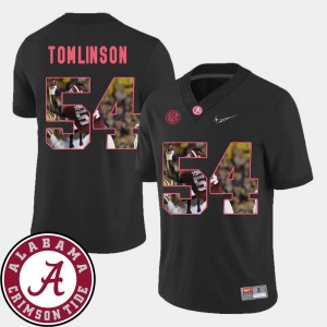 Mens Dalvin Tomlinson Black Alabama Crimson Tide #54 Football Pictorial Fashion Jersey 166318-663
