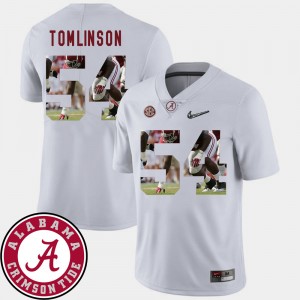 Men Dalvin Tomlinson White Alabama Crimson Tide #54 Football Pictorial Fashion Jerseys 647195-192