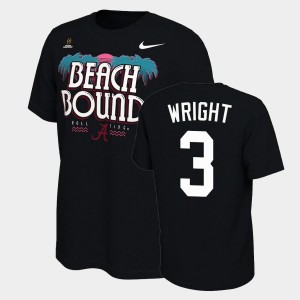 Men's Daniel Wright Black Alabama Crimson Tide #3 Bound College Football Playoff 2021 National Championship T-Shirt 984224-909