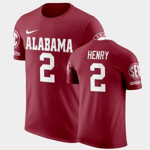 Men's Derrick Henry Crimson Alabama Crimson Tide #2 History Player College Football T-Shirt 214670-116