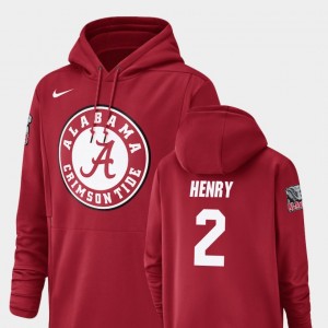 Men's Derrick Henry Crimson Alabama Crimson Tide #2 Football Performance Champ Drive Hoodie 374847-955
