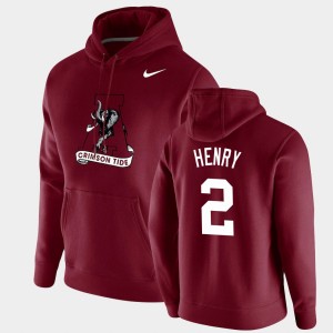 Mens Derrick Henry Crimson Alabama Crimson Tide #2 Pullover Vintage School Logo Hoodie 379253-968