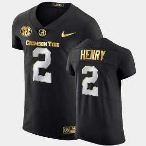 Mens Derrick Henry Black Alabama Crimson Tide #2 2020-21 Authentic Golden Edition Jersey 993965-425