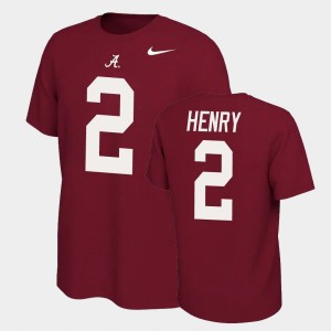 Mens Derrick Henry Crimson Alabama Crimson Tide #2 Name & Number Retro Name and Number T-Shirt 433869-631
