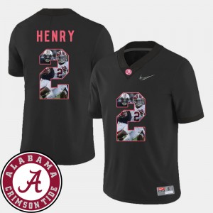 Men's Derrick Henry Black Alabama Crimson Tide #2 Football Pictorial Fashion Jersey 683517-412