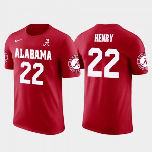 Mens Derrick Henry Red Alabama Crimson Tide #22 Tennessee Titans Football Future Stars T-Shirt 963947-871